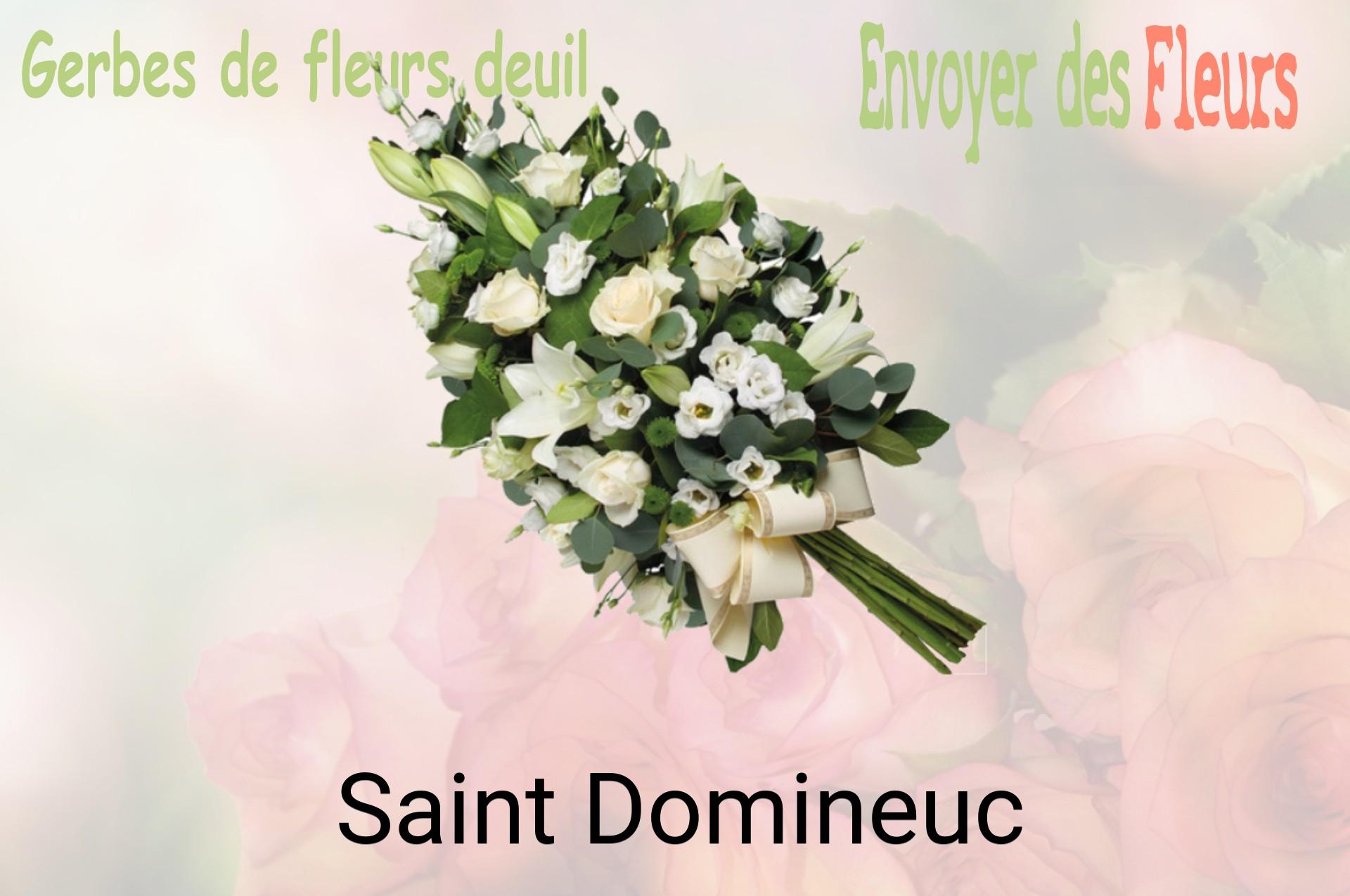 Gerbe de fleurs de deuil livrée à Saint-Domineuc